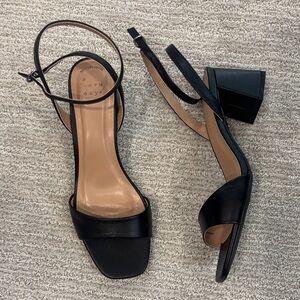 A New Day Black Block Heel Sandals